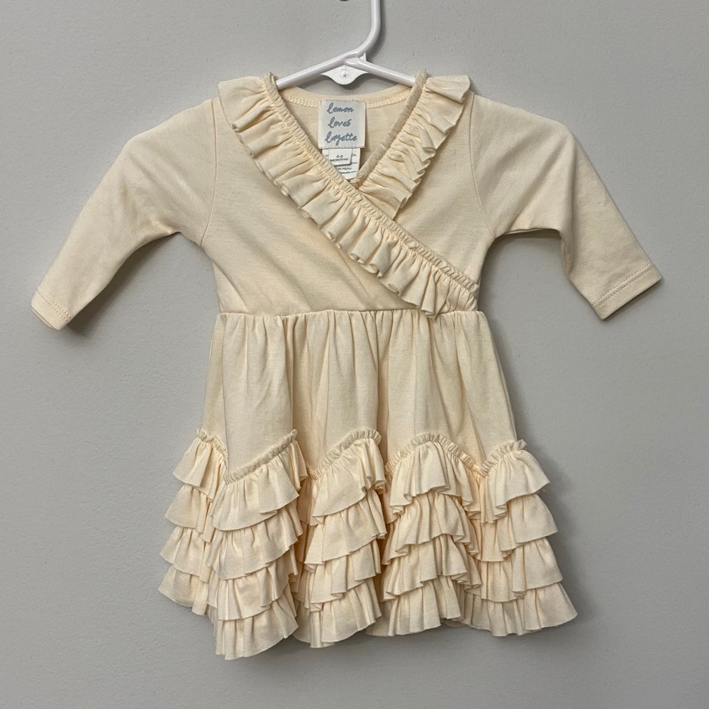 Lemon Loves Lime Cream Ruffle Dress